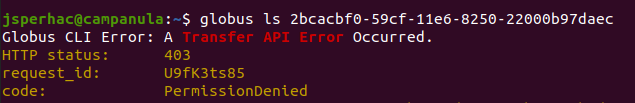An expected Transfer API Error